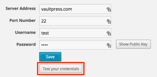 test your credentials